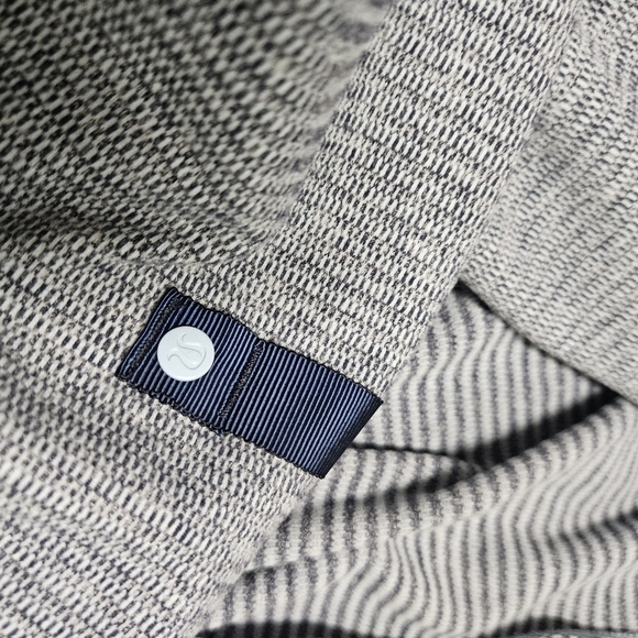 Lululemon Vinyasa Scarf Rulu Mini Check Pique Caspian Blue Heathered Inkwell OS - Picture 14 of 14